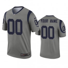 Camiseta Hombre NFL Los Angeles Rams Personalizar Gris Inverted Legend